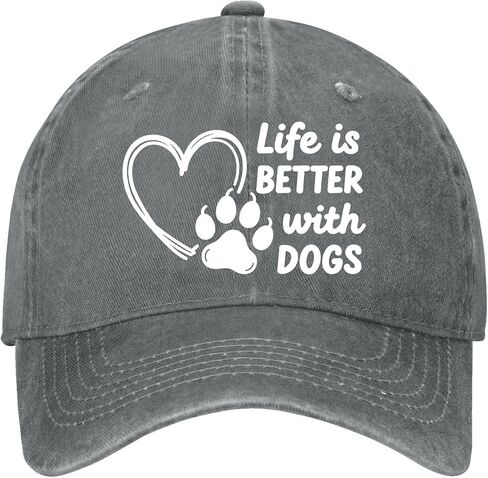 Life is-Better with Dogs Hats Running Caps for Men in Saudi Arabia