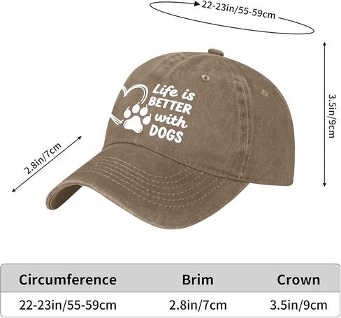 Life is-Better with Dogs Hats Running Caps for Men in Saudi Arabia