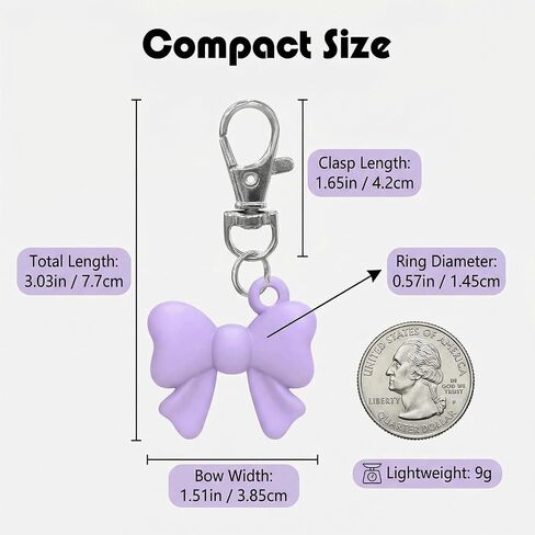 SHANPIN 6PCS Silicone Bow Lipstick Holder Keychain | Multi-Functional Clip for Lip Gloss, Keys & Rings | Leak-Proof Cap Cover in 6 Colors in Saudi Arabia
