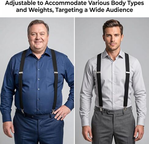 Tebery 16 Pcs Black Suspenders for Men, Heavy Duty Adjustable Y-Back Suspender with Clips, Individually Wrapped Elastic Suspenders Suit Accessory for Dress Pants for Work Casual Formal Occasions in Kuwait