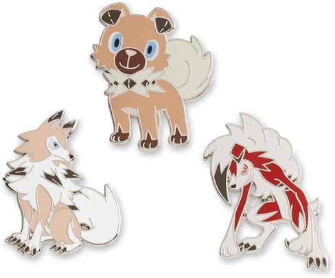 Pokémon Center: Rockruff & Lycanroc Pokémon Pins (3-Pack) in Kuwait