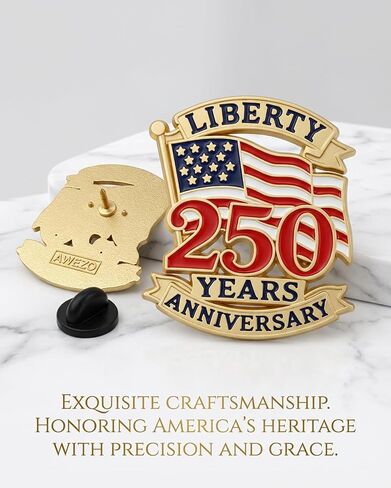 4 Pcs America's 250th Anniversary Pins - Semiquincentennial Souvenir, 1 Inch USA Birthday Metal Lapel Pin Set, for Men Women Independence Day July 4th Gift in Saudi Arabia