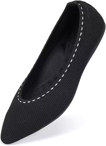 Frank Mully Women's Ballet Flat Dressy Knit Pointed Toe Slip On Ballerina Walking Flats Shoes for Woman Casual Daily Work in Saudi Arabia