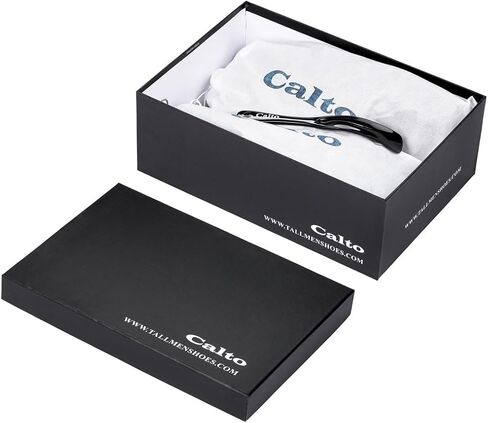 أحذية CALTO الرجالية غير المرئية لزيادة الارتفاع - أحذية رياضية خفيفة الوزن بنعل أسود/أسود - طول 2.8 بوصة - X2690 in Kuwait