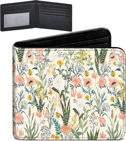 Deer Bifold Wallet Slim PU Leather Wallets with 5 Slots,ID Window, Deer Minimalist Purse Bifold billfold,Bi Fold Wallet Compact Cash Credit Card Holder,Deers Gifts for Women Men Teen Daily Use in Saudi Arabia