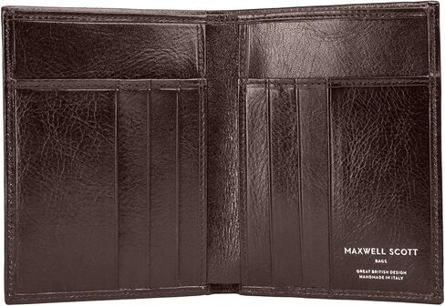 Maxwell Scott - Mens Luxury Tall Slim Leather Credit Card Wallet - Made from Premium Full Grain Hides - The Salerno Black in Saudi Arabia