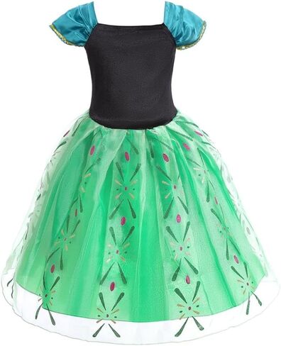Dressy Daisy Ice Princess Coronation Green Costume Tulle Dress for Toddler Girls Halloween Birthday Party Fancy Outfit in Kuwait