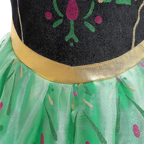 Dressy Daisy Ice Princess Coronation Green Costume Tulle Dress for Toddler Girls Halloween Birthday Party Fancy Outfit in Kuwait