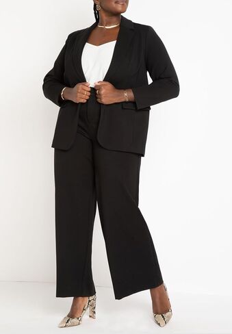 ELOQUII Women's Plus Size The Ultimate Stretch Long One Button Blazer in Saudi Arabia