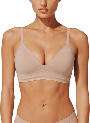 Thirdlove Form Fit Wireless Bra, Wire Free Bras with Support and Lift, Seamless, Comfortable Bras for Women, 2 PK Black/Taupe in Saudi Arabia