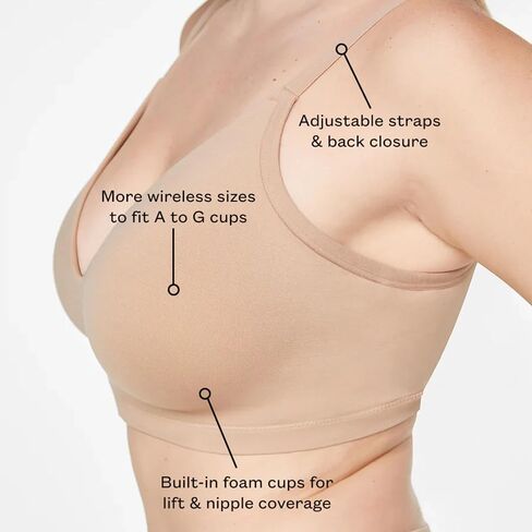 Thirdlove Form Fit Wireless Bra, Wire Free Bras with Support and Lift, Seamless, Comfortable Bras for Women, 2 PK Black/Taupe in Saudi Arabia