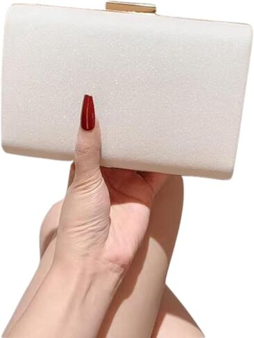 Women's Pearl Beaded Glitter Handbag Elegant Evening Wedding Party Bridal Clutch Purse (Wave) in Saudi Arabia