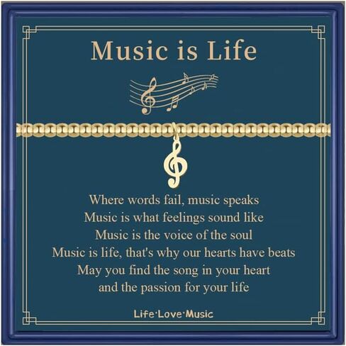 Stainless Steel Music Bracelet, Music Gifts for Women Teacher Niece Daughter Music Lovers, Themed Choir Music Jewelry Appreciation Gifts for Music Teacher in Saudi Arabia