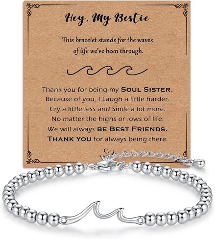 Wave Cross Bracelets for Women, Green Beaded Bracelets for Women, Trendy Encouragement Jewelry Birthday Christian Baptism Easter Gifts for Mom Friend Daughter Sister Nana in Saudi Arabia