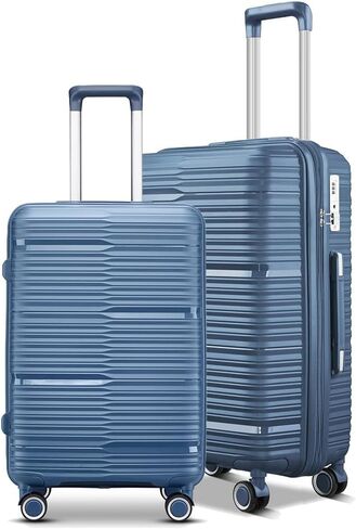 Hardshell Lightweight Durable Travel Suitcase, with Quite 360 Spinner Wheels, Expandable TSA Lock Carry on Luggage, 20-Inch, Blue in Saudi Arabia