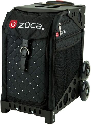 ZUCA Mystic Quilted Sport Insert Bag and Frame (Black) with Flashing Wheels in Kuwait