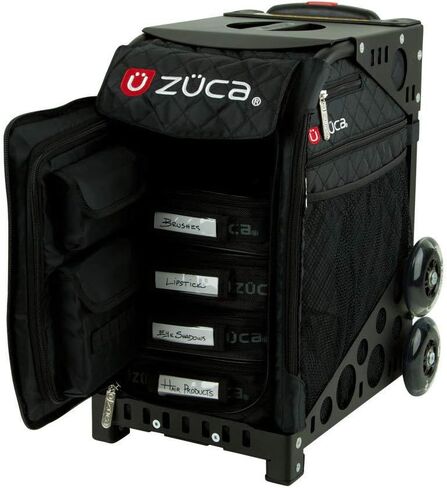ZUCA Mystic Quilted Sport Insert Bag and Frame (Black) with Flashing Wheels in Kuwait