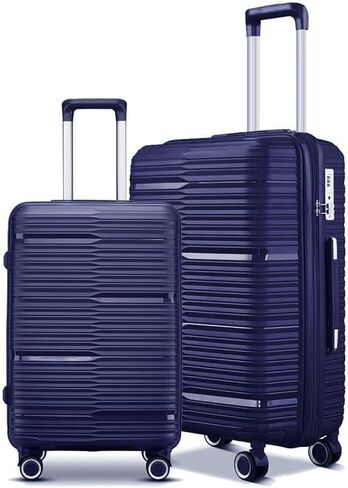 Hardshell Lightweight Durable Travel Suitcase, with Quite 360 Spinner Wheels, Expandable TSA Lock Carry on Luggage, 20-Inch, Blue in Saudi Arabia