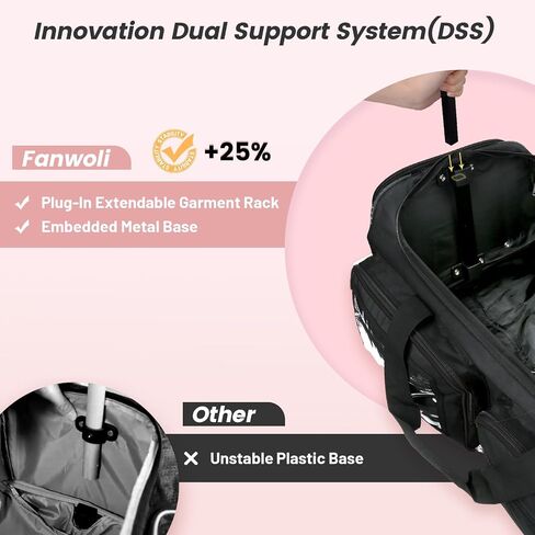 Fanwoli 23" Dance Bag with Rack and Dressing Room | Ultra-Light Collection | 360 Privacy Curtain | Ideal Competition Duffle Bag for Dancer Cheerleader Little Princess (Including Curtain) in Kuwait