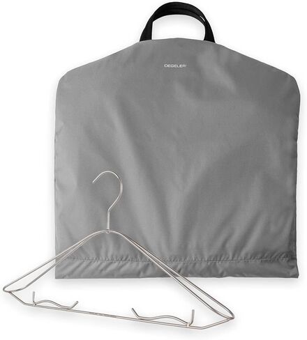 SkyHanger - Carry on Garment Bag with unique Titanium Suit Hanger for Men & Women - best-in-class functionality for wrinkle-free traveling - lightweight & water repellent nylon - Silver Grey in Saudi Arabia