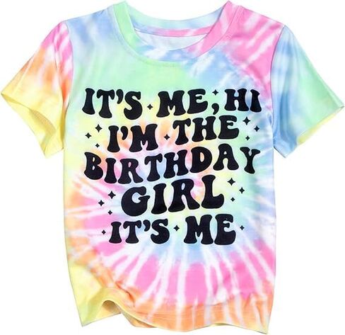 Birthday Girl Shirts Its My Birthday Shirt Girl Its Me Shirt Letter Printed Girl's Summer Printed T-Shirt in Saudi Arabia
