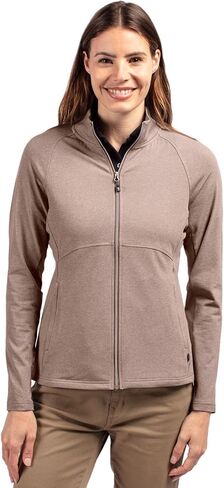 Cutter & Buck Women's Cutter & Buck Adapt Eco Knit Heather Recycled Womens Full Zip in Kuwait