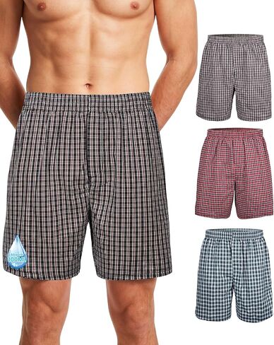 Incontinence Underwear for Men – Washable Leak Proof Boxer Briefs Looks Like Beach Shorts, 100ml Absorbency Men's Leakproof Underwear for Urinary Leakage, Elderly Bladder Control 3 Pack/XL in Saudi Arabia