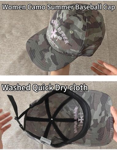 Women Camouflage Washed Quick Dry Baseball Cap Sun Uv SPF UPF 50 Visor Hat Summer Lightweight Adjustable Outdoor Fishing Travel Hiking in Saudi Arabia