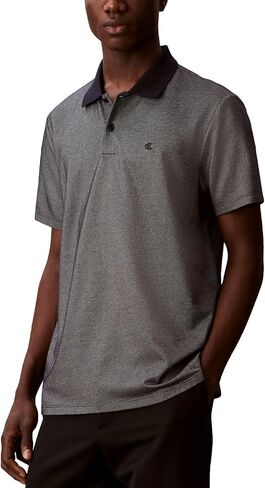 Calvin Klein Men's Classic Fit Diagonal Jacquard Polo in Kuwait