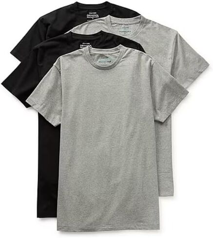 Stafford Dry + Cool Breathable Mesh Mens 4 Pack Crew Neck T-Shirt Black/Grey 2XL in Kuwait