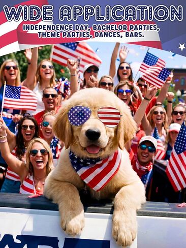 Relaxweex 12 Pairs 4th of July Sunglasses Bulk USA American Flag Sunglasses 250th Anniversary Decoration Patriotic Red White and Blue Glasses Decor for Women Men Independence Day Party Supplies in Kuwait