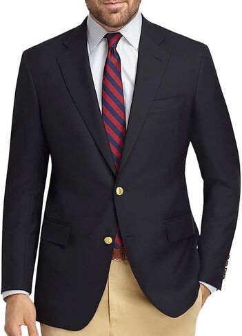 سترة Brooks Brothers الرجالية ذات النسيج Explorer Regent Fit بزرين، أزرق داكن (طول 42L) in Kuwait