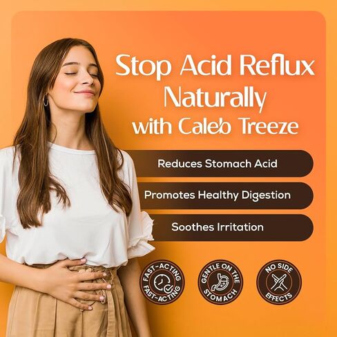 Caleb Treeze Digestion Tonic (Formerly: Stops Acid Reflux) Pack of 2, (8 oz Each) – Old Amish Formula | Fast-Acting Digestive Support for Occasional Heartburn, Indigestion and Bloating Relief in Saudi Arabia