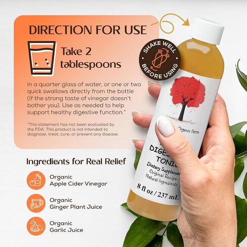Caleb Treeze Digestion Tonic (Formerly: Stops Acid Reflux) Pack of 2, (8 oz Each) – Old Amish Formula | Fast-Acting Digestive Support for Occasional Heartburn, Indigestion and Bloating Relief in Saudi Arabia