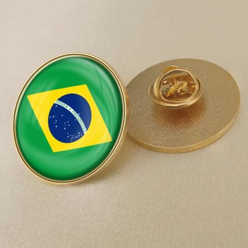 Brazil flag resin lapel pin brazilian badge brooch in Saudi Arabia