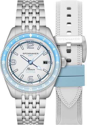 Spinnaker Men's Fleuss GMT Automatic Watch with Solid Stainless Steel Bracelet SP-5120 in Saudi Arabia