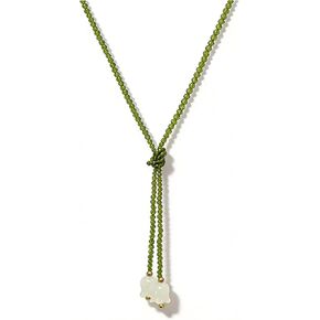 KURTCB Lily of the Valley Necklace Long Boho Beaded Flower Y Necklace for Women Jewelry Trendy in Saudi Arabia