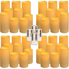 36 Pack Waterproof Flameless LED Candles - Outdoor Battery Operated Candles with Remote & Timer, Realistic Flickering Flame, Safe for Porch, Patio, Weddings, Parties & Home Decor in Saudi Arabia