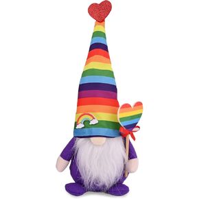 Pride Gnome Decorations for LGBTQ+, Rainbow Plush Gnomes, Tiered Tray Shelf Home Decor, Gay Lesbian Bi Trans Queer Pride Gifts in Saudi Arabia