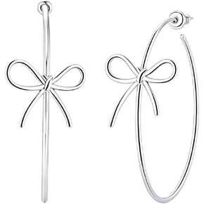 OwMell Large Hoop Earrings for Women 925 Sterling Silver Post 14K Gold Plated Big Hoops Earrings Trendy Pearl Cubic Zirconia Hoop Earrings in Saudi Arabia