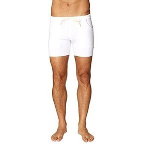 4-rth Mens Transition Yoga Shorts (Large, Solid White) in Saudi Arabia
