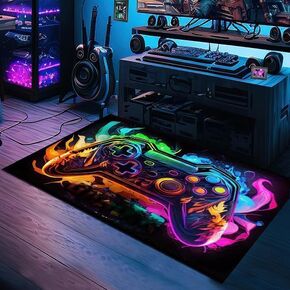 Gaming Area Rugs for Boys,Gaming Rug Boy Room Decor,Gaming Rugs for Gaming Room,Teen Game Player Video Gaming Rugs for Bedroom Living Room Playroom,Teen Game Player(47" x 31") in Saudi Arabia
