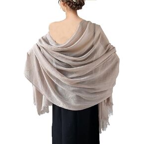 Women's Cotton Solid Scarfs Long Lightweight Soft Scarf Wrap Shawl for Evening Wedding Dresses in Saudi Arabia