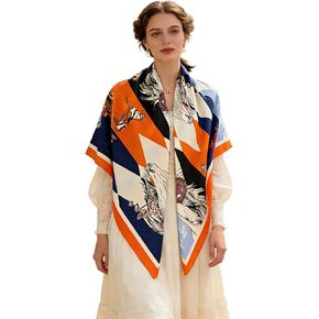 Extra-Large Square Scarf 51" Fashion Scarves Shwal Scarf Headscarf Hair Wrapping Scarfs Neck Scarves for Women B04 in Saudi Arabia
