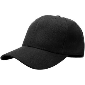 Luis Leather 100% Cotton Stylish Unisex Baseball Cap for Outdoor Workout and Activities - Adjustable Casual Cap for Daily Wear (Black) in Saudi Arabia