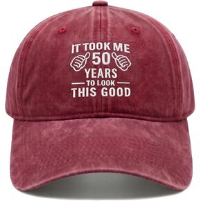 50th Birthday Gifts for Him Her, 50 Year Old Birthday Decorations Ideas, Cotton Vintage Baseball Caps for Men Women in Saudi Arabia