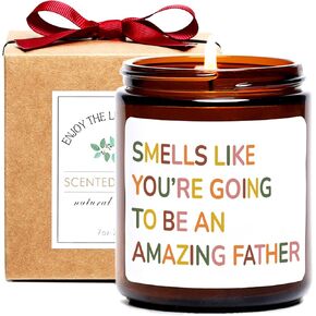 Fathers Day Candle for Dad - New Father Gift, Dad to Be, Pregnancy Gifts for First Time NewDad - Gender Reveal Gifts for Parents to Be, 7oz in Saudi Arabia