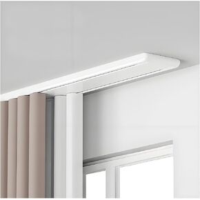 Silent Ceiling Mount Double Track with Pulley Aluminum Alloy Room Divider Rails for Living Room & Bedroom 5.2m (17.1ft) Black Sliding Curtain System in Saudi Arabia