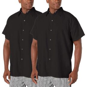 Chef Code 2-Pack Plain Front Cook Shirt with Snap Buttons in Saudi Arabia