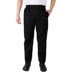 Chef Pants Men Elastic Waist Baggy Kitchen Pants Uniforms for Restaurant Hotel in Saudi Arabia